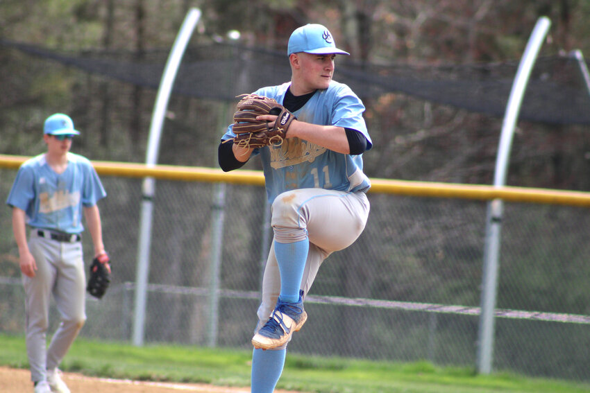 Jacob Hubert hurled a five-inning no-hitter in the first game of Sullivan West&rsquo;s doubleheader sweep over O&rsquo;Neill.