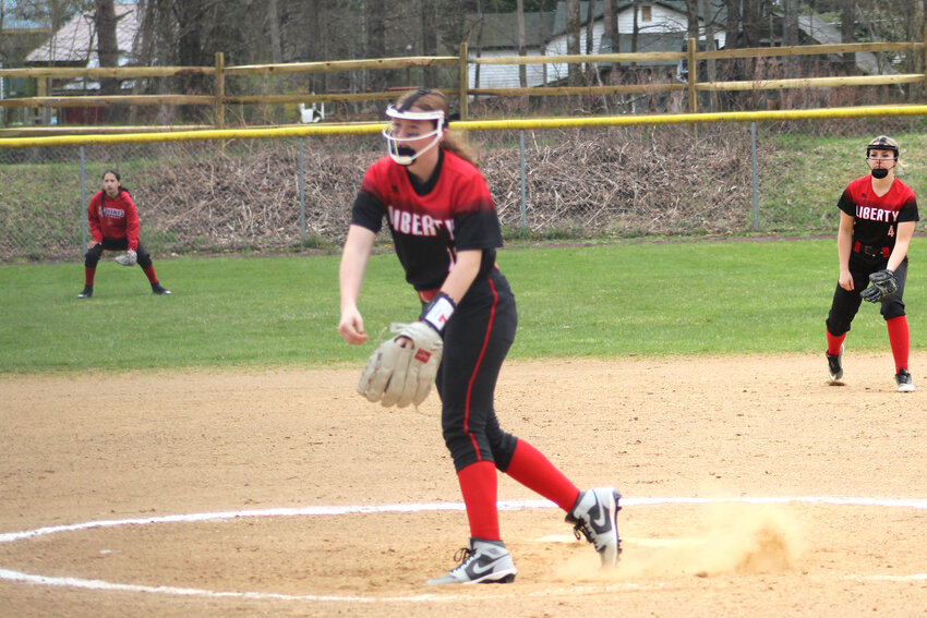 Liberty’s Angie Wheeler was named to the all-tournament team after striking out 12 in game one against host Livingston Manor, as the Lady RedHawks fell to Sullivan West in the championship.