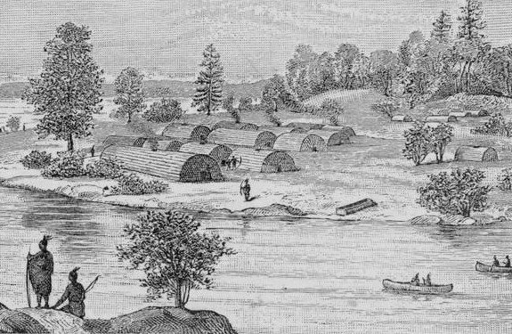 The Lenape settlement they called Manhatta, which is today part of New York City.