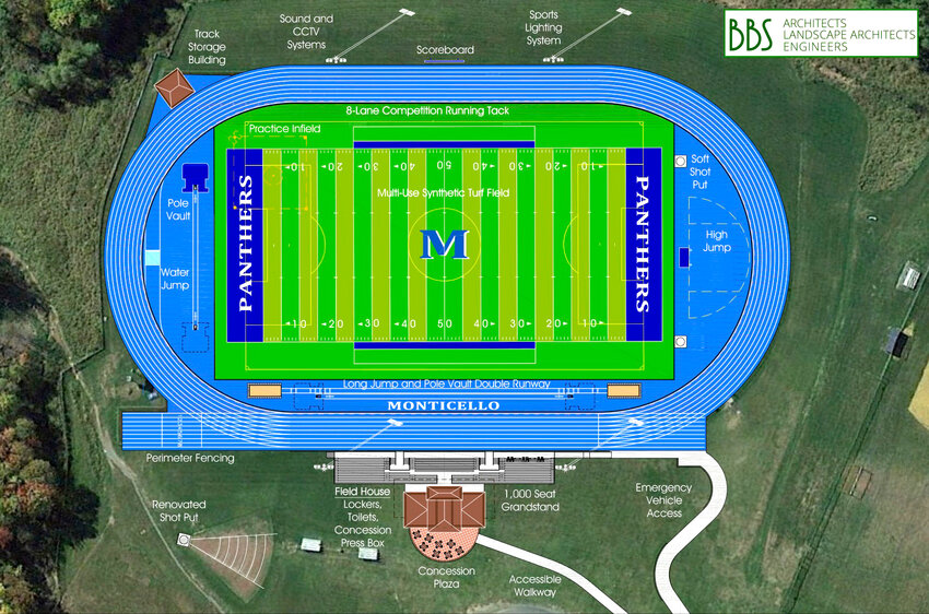 A rendering of the proposed sports complex.