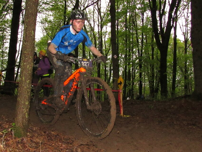 Aiden Dusenbury-Dalto had fun riding in the mud on Sunday. He earned 396 points for the Claws’ High School team.