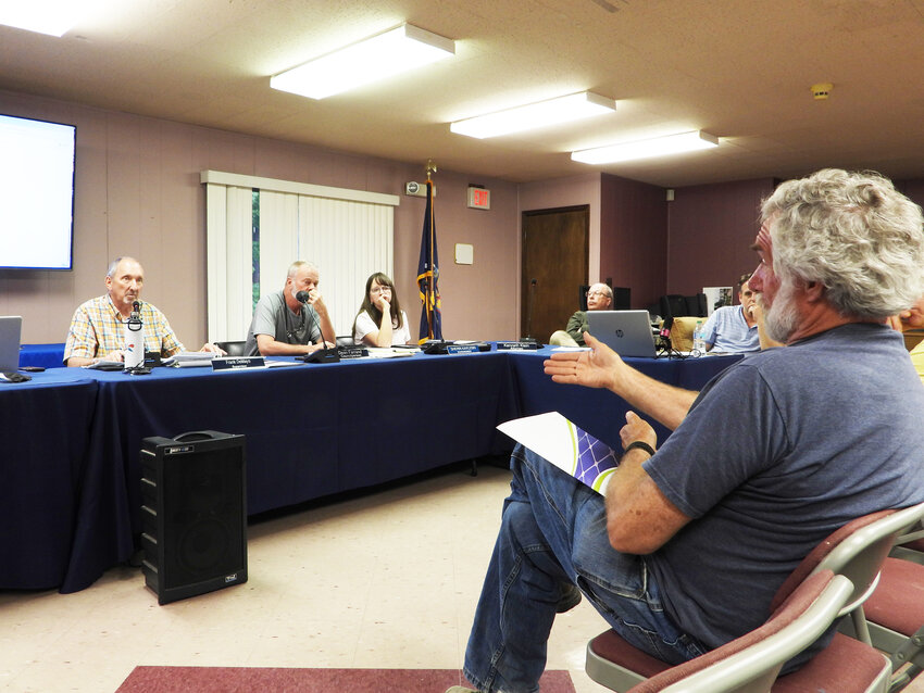 Town Supervisors Rob Eggleton of Rockland, right, and Frank DeMayo of Liberty, left, spoke on the possibilitiy of an inter-municipal agreement regarding a proposed solar power plant.