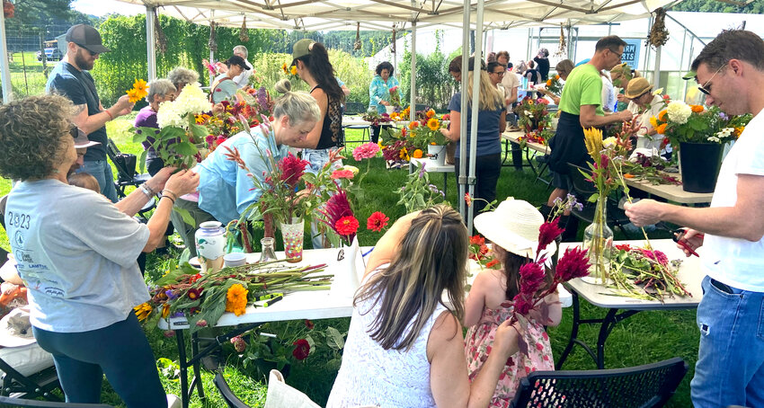 Scenes from Flower Pick and Design Workshop