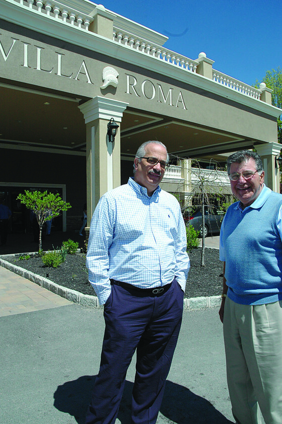 Dynamic duo – Villa Roma General Manager Paul Carlucci, left, and owner Marty Passante had a combined 106 years of hospitality service at the Villa Roma in Callicoon.