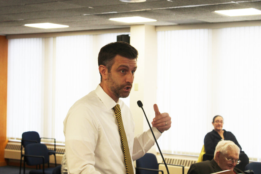 Adam Bosch of Hudson Valley Pattern for Progress presented to the Legislature about the possibility of implementing a Housing Trust Fund in the county.