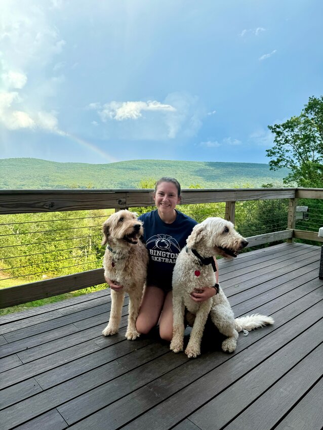 Spending time outside is always better with my dogs, whether it’s a few moments on the deck, playing in the yard, or adventures on a walk or a hike.