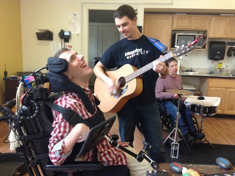 Music therapists from The Center for Discovery showing the hands-on, personalized approach that inspired the book&rsquo;s creation, &ldquo;Songs of Discovery for Music Therapy.&rdquo;