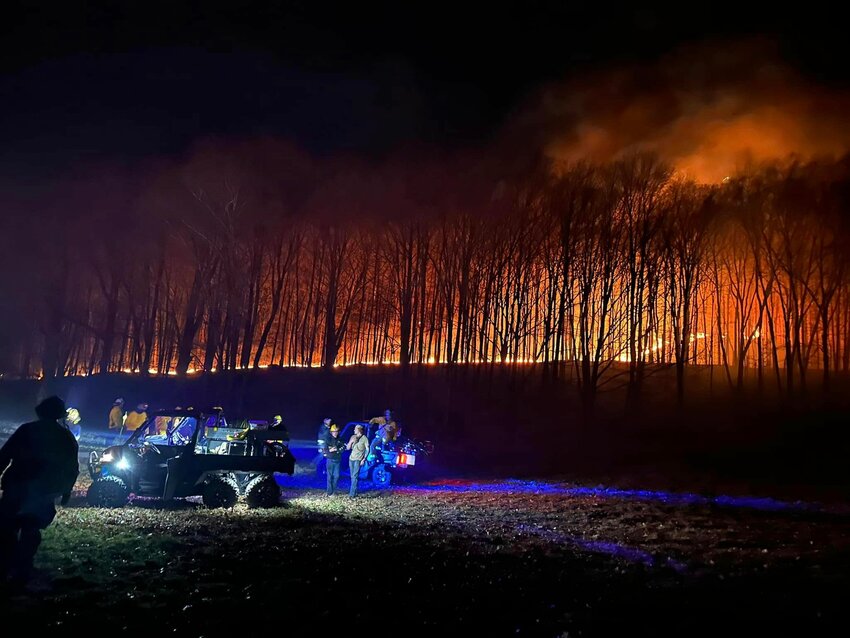 The Youngsville Fire Department was one of 20 different departments across Sullivan, Ulster and Delaware County working to contain the fire that started at Peekamoose Road in Grahamsville.