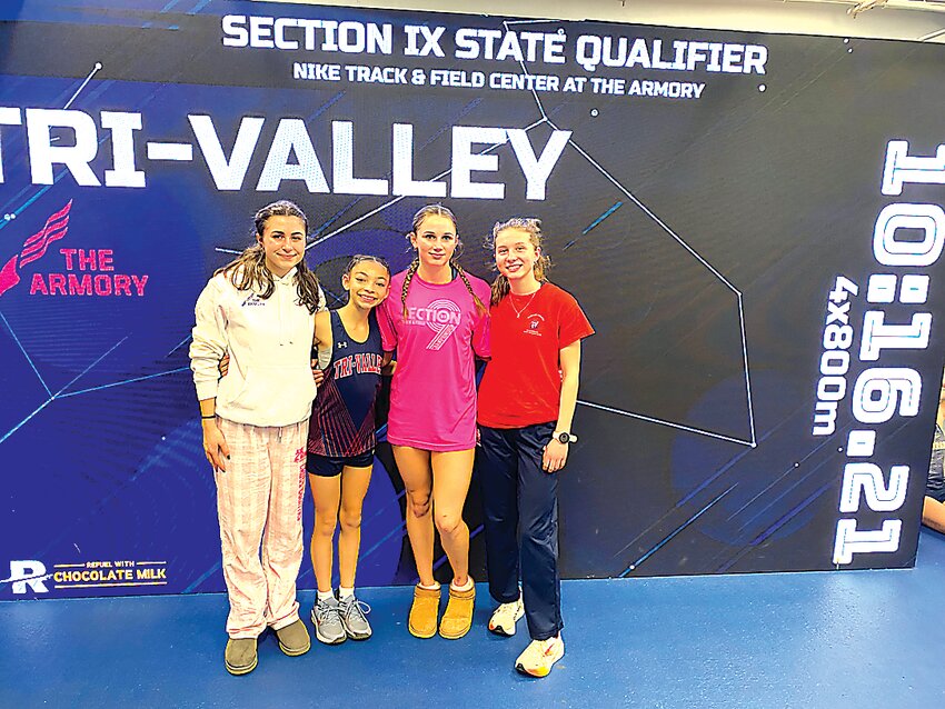 Tri-Valley Girls 4x800m Relay team of Emma Richardson, Lily Schoonmaker, Sophia Richardson, and Anna Furman.