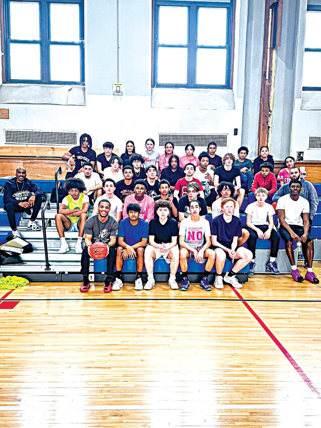 Over 30 students and volunteers attended the free youth basketball clinic last Saturday at the St John Street school in Monticello, organized by Yovanni Fields.