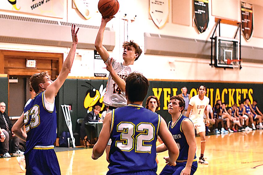 Koen McGill with an easy floater in the paint.