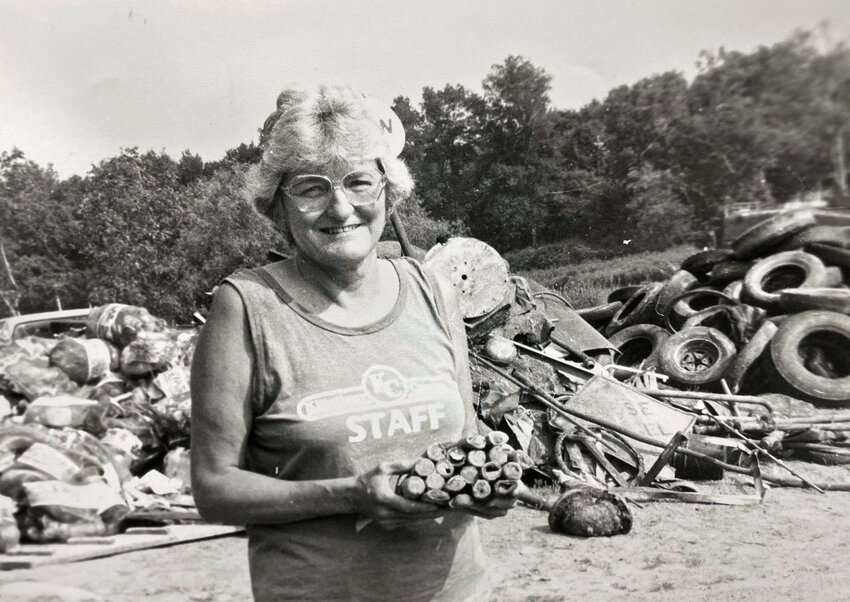 Ruth Jones at Kittatinny cleanup in 1990.