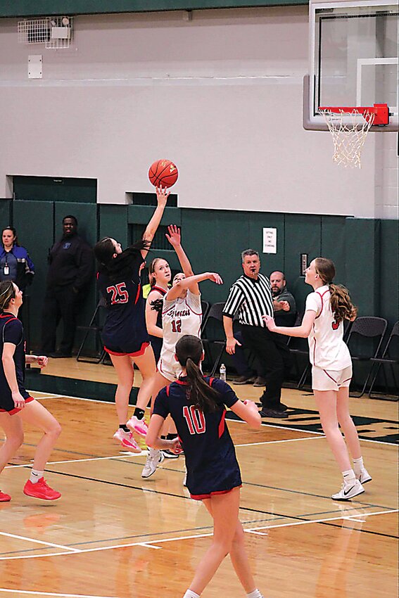 Jordan Dymond with a floater in Wednesday night&rsquo;s game.