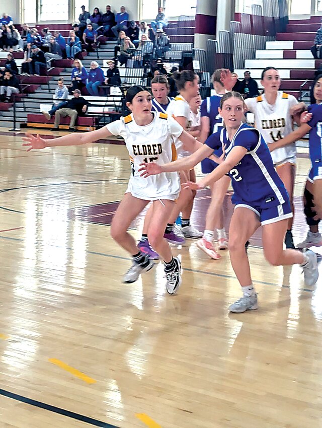 Maddie Daw of Eldred getting into position in Saturday’s game.