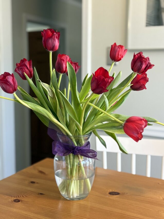 This bouqet of tulips taught me a lesson this past week.