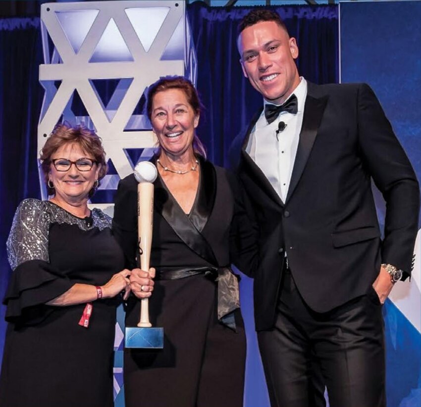 SUNY Sullivan Board  Chair Dr. Nancy Hackett, center, was honored in New York City last Fall for her role in designing the Aaron Judge ALL RISE Foundation&rsquo;s book club. Joining her are the Foundation&rsquo;s President and Executive Director, Patty Judge, and Founder, Aaron Judge.