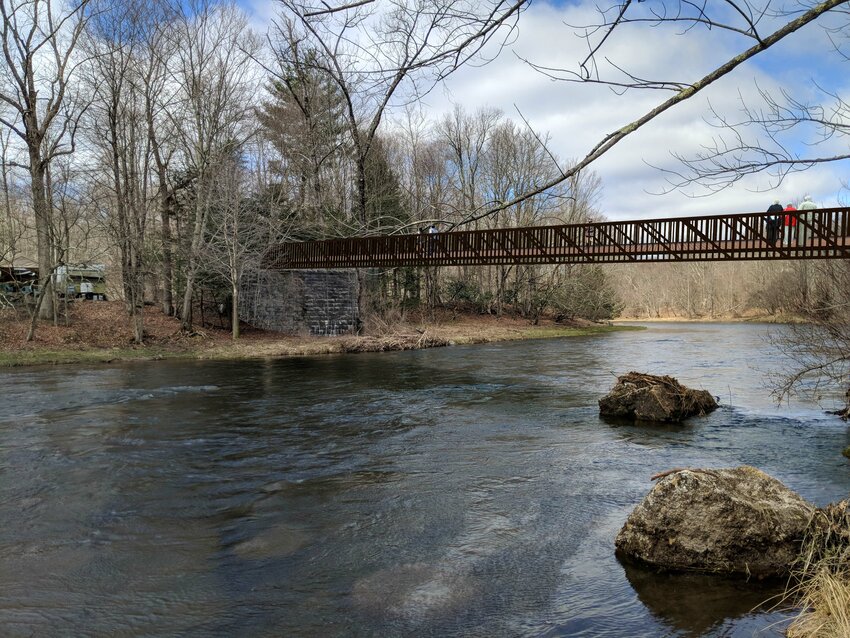 A simulated drawing of the completed bridge over the Neversink River.