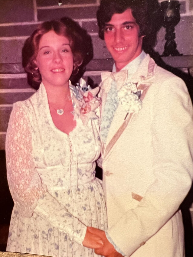 Barry takes Bonnie to his prom at Kutsher&rsquo;s in 1978. Love the fluffy blue shirt.