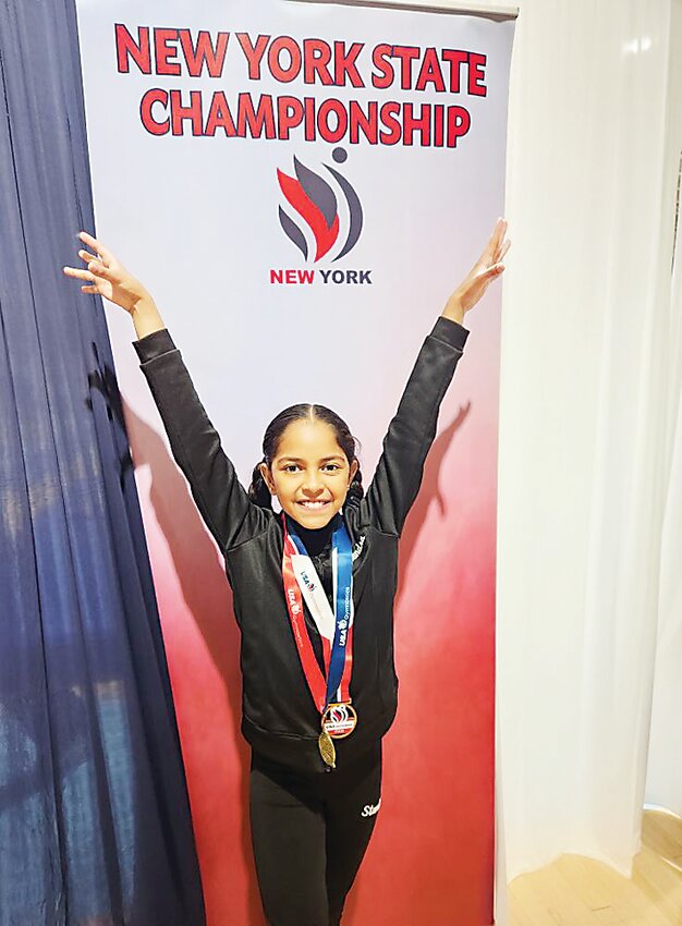 Alessandra Stanley finished her level 3 state meet with an all-around score of 35.175.