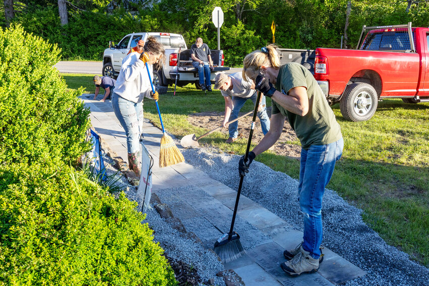 Assisting in making sure the hard work gets done are, from left, Mike Knack, Catherine Hillriegel, Tony Wayne, Brian Brustman and Colleen Flynn.