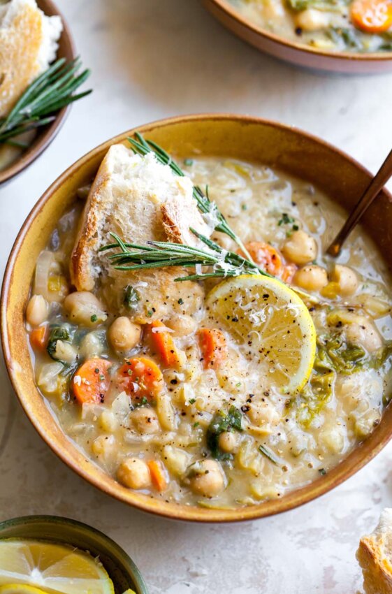 Nourishing White Bean and Lemon Soup - Dishing Out Health  https://dishingouthealth.com/white-bean-soup/  Nutritional information: healthline.com