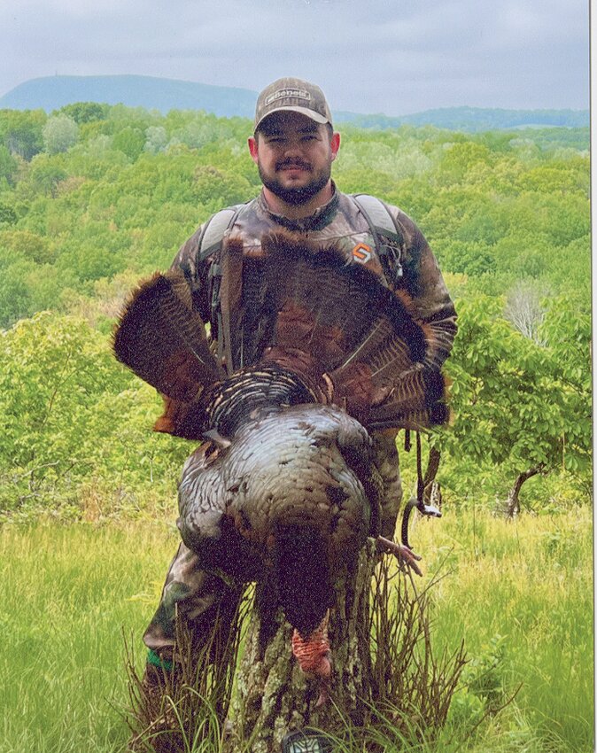 Conner Kurpil DeVoe Manell of Livingston Manor bagged this big gobbler during the Spring Turkey season. It weighed 21 lbs. with a 8.5-inch beard and 1.5&rdquo; spurs.