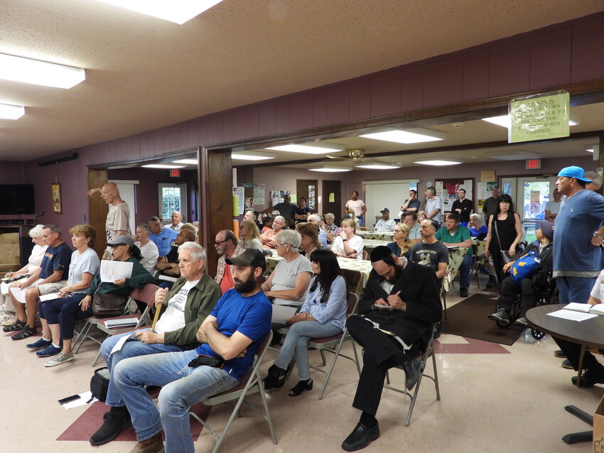 The Village Board switched the venue of their meeting to the Senior Center at 119 N Main Street, which filled up quickly with residents wanting to discuss the incoming steep increase in taxes.