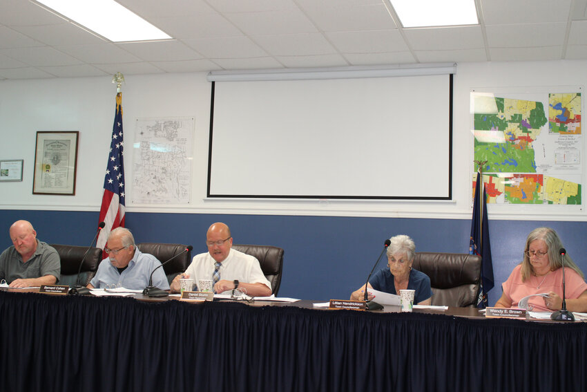 From left, Councilmembers William Crumley, Bernie Cohen, Bethel Town Supervisor Dan Sturm,  Lillian Hendrickson and Wendy Brown.