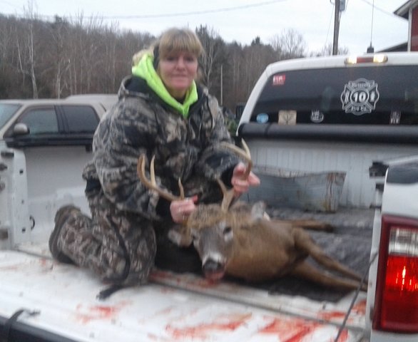 This 128-lb buck was taken in the Town of Delaware by Tammy Duffy. It scored 52.