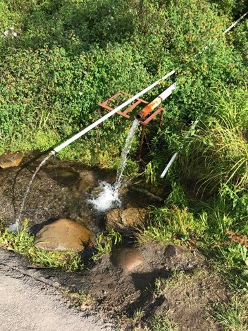 There are a number of “water pipes” that provide fresh spring water in our county.