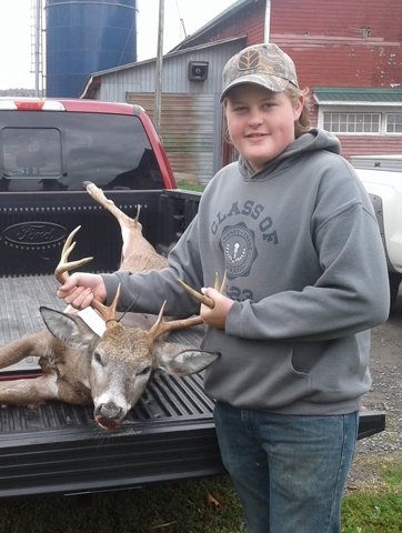 Callicoon's Colin Phelps took this eight-pointer in the Youth Hunt. The 165-lb buck earned him a score of 230.25.