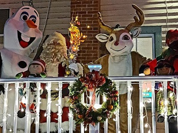 Olaf, Santa, and Rudolph paid a surprise visit to the porch of the  Corner Shop and the Village of Giving in Eldred last weekend. With music and dancing, families and children were able to visit Santa and his friends all at a safe distance. Even during a pandemic, Santa found a way to remember the good children of the Town of Highland!