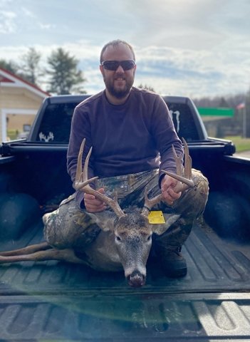 Woodbourne's Kevin Delaney, who is known for the hoop knowledge he passes onto his players as the Tri-Valley Varsity Boys Basketball Coach, is also an avid hunter. He took this 12-point, 154-lb buck with a 23-inch left beam, 22.5-inch right beam and 16.5-inch spread on November 21. His harvest scores a 74 in the Democrat Big Buck Contest.