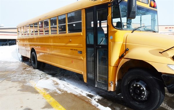 This school bus, donated by Rolling V Bus Corp., has been retrofitted into a mobile classroom.