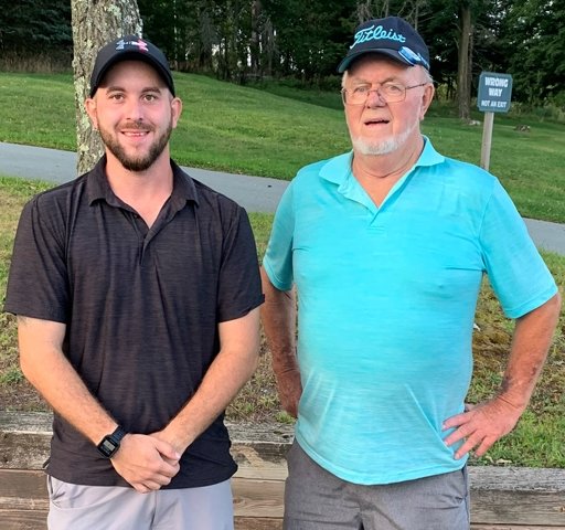 Dean Winters, left, and Charlie Winters are the fourth place champions of the Sullivan County Men's Thursday night Travel League.
