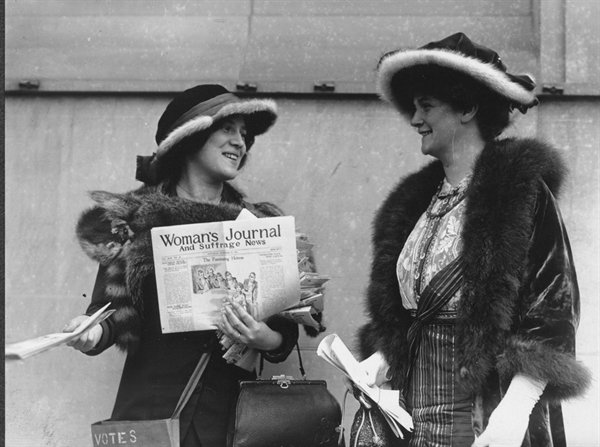 Nationally known suffragist Margaret Foley (right) spoke on "Patriotism and Suffrage" in western Sullivan County in August of 1917.