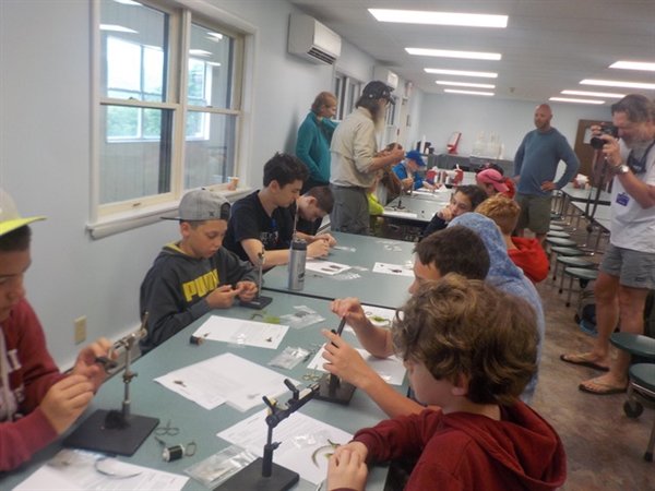 Fly Tying is one of the favorite classes at the Fly Fishing Camp.