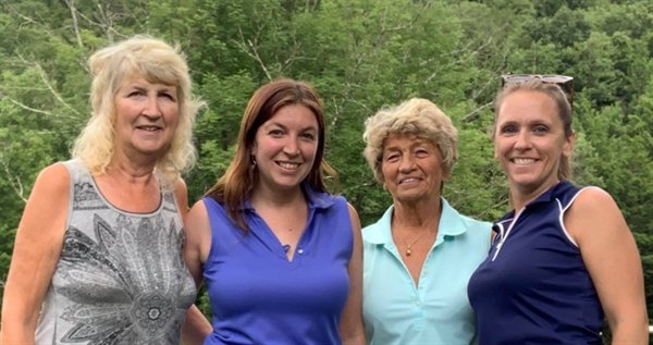 Members this year of the Roscoe Twin Village Tuesday Night Ladies league include, from the left, Sheryl Bowers, Shannon Feeney, Anna May Husson and Becky Ackerly. Husson and Ackerly won the league last year with Bowers and Feeney taking second place.