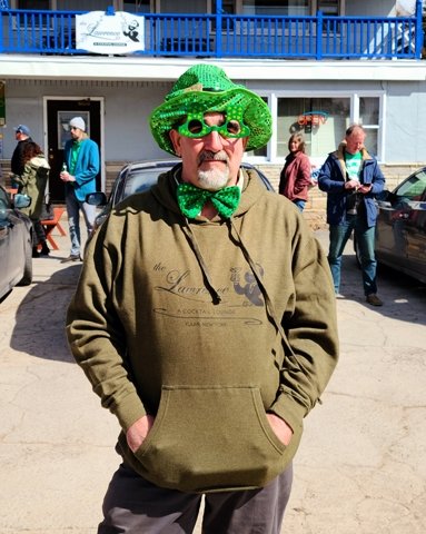 Irishman Larry Farmer owner of the popular Lawrence Lounge in Yulan and the maestro of all things fun enjoys another successful “unofficial” St. Patrick's Day parade. According to Larry “We all need a little fun in our lives and now it's time for some good corned beef and cabbage.”