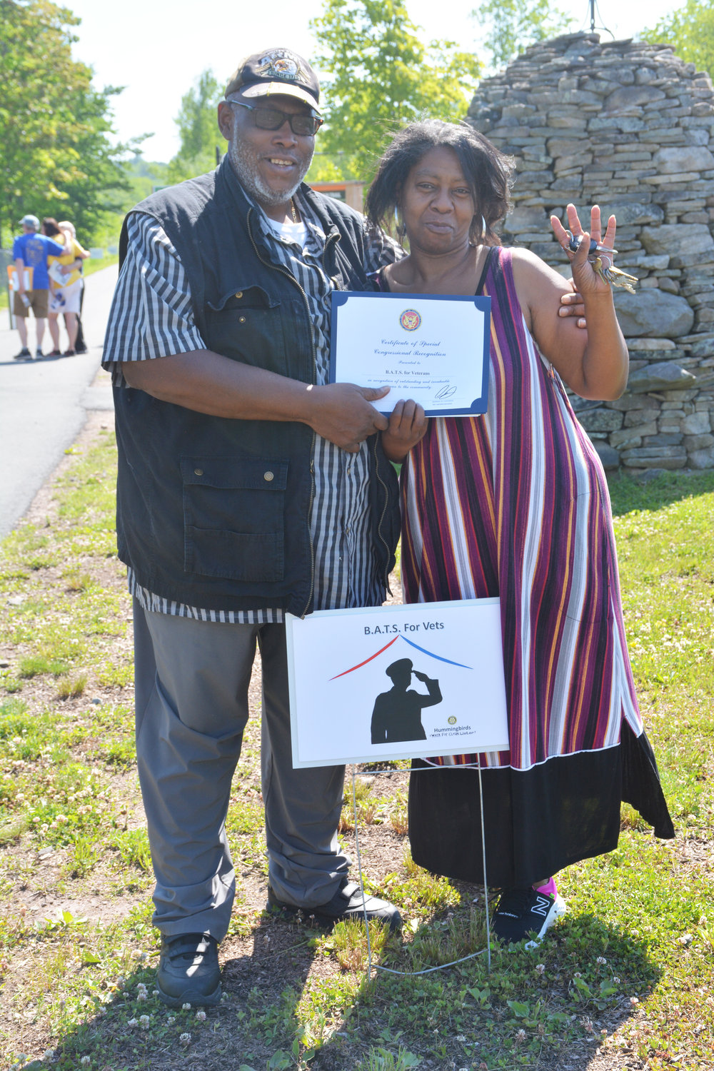 B.A.T.S for Veterans Founder and Chairman Reverend Norman Graves and his wife Rachel accepted the Hummingbird Award on the organization’s behalf. B.A.T.S. provides transitional housing and supportive services for local homeless veterans.