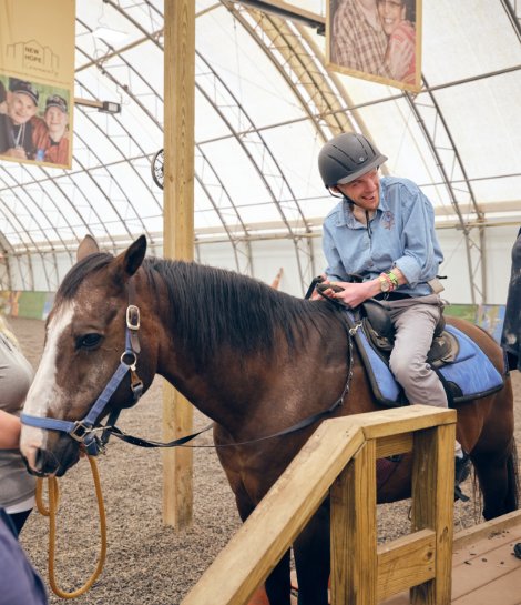 Riding horses helps build endurance, fosters confidence, and increases physical activity.