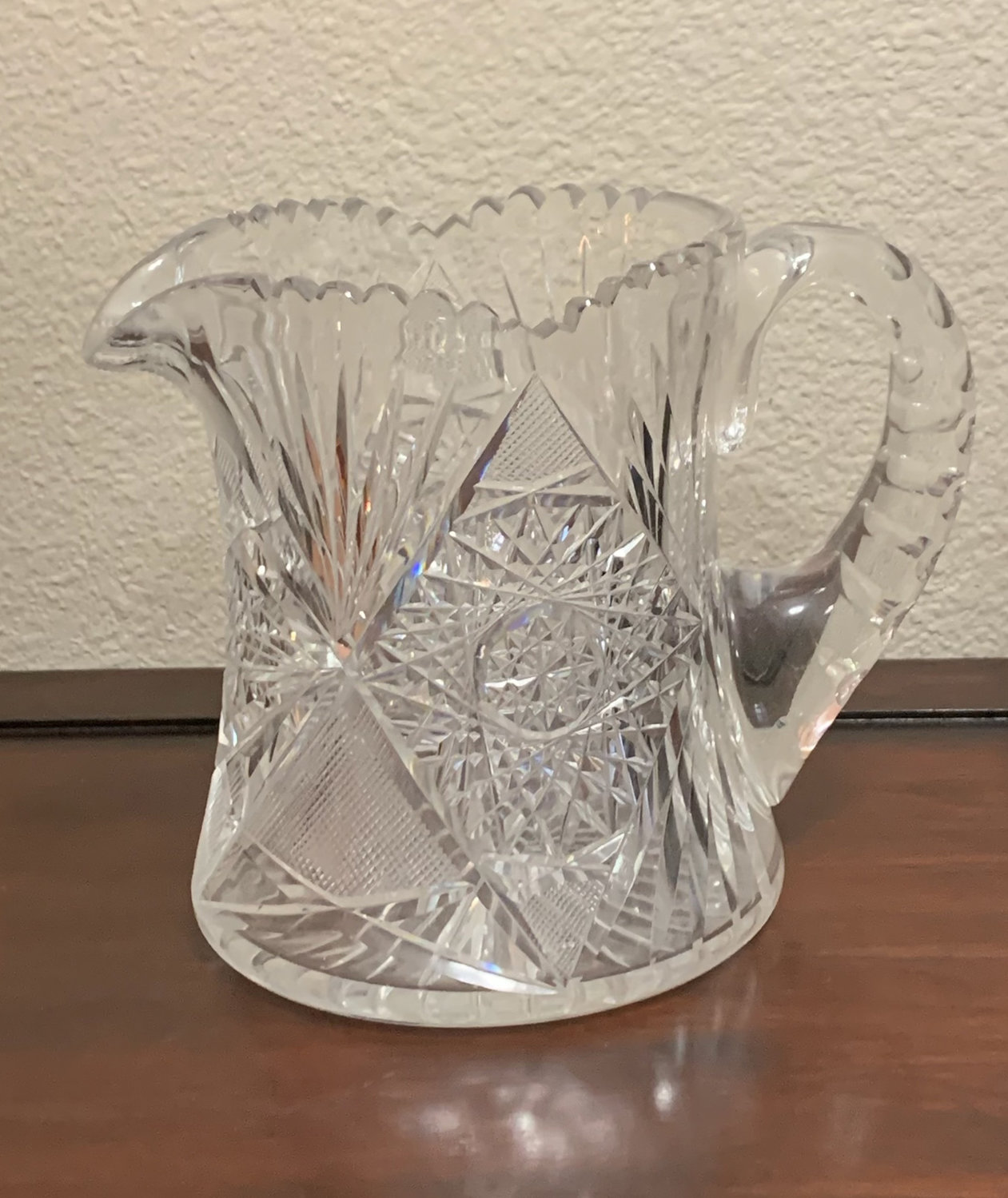 The cherished cut glass pitcher.