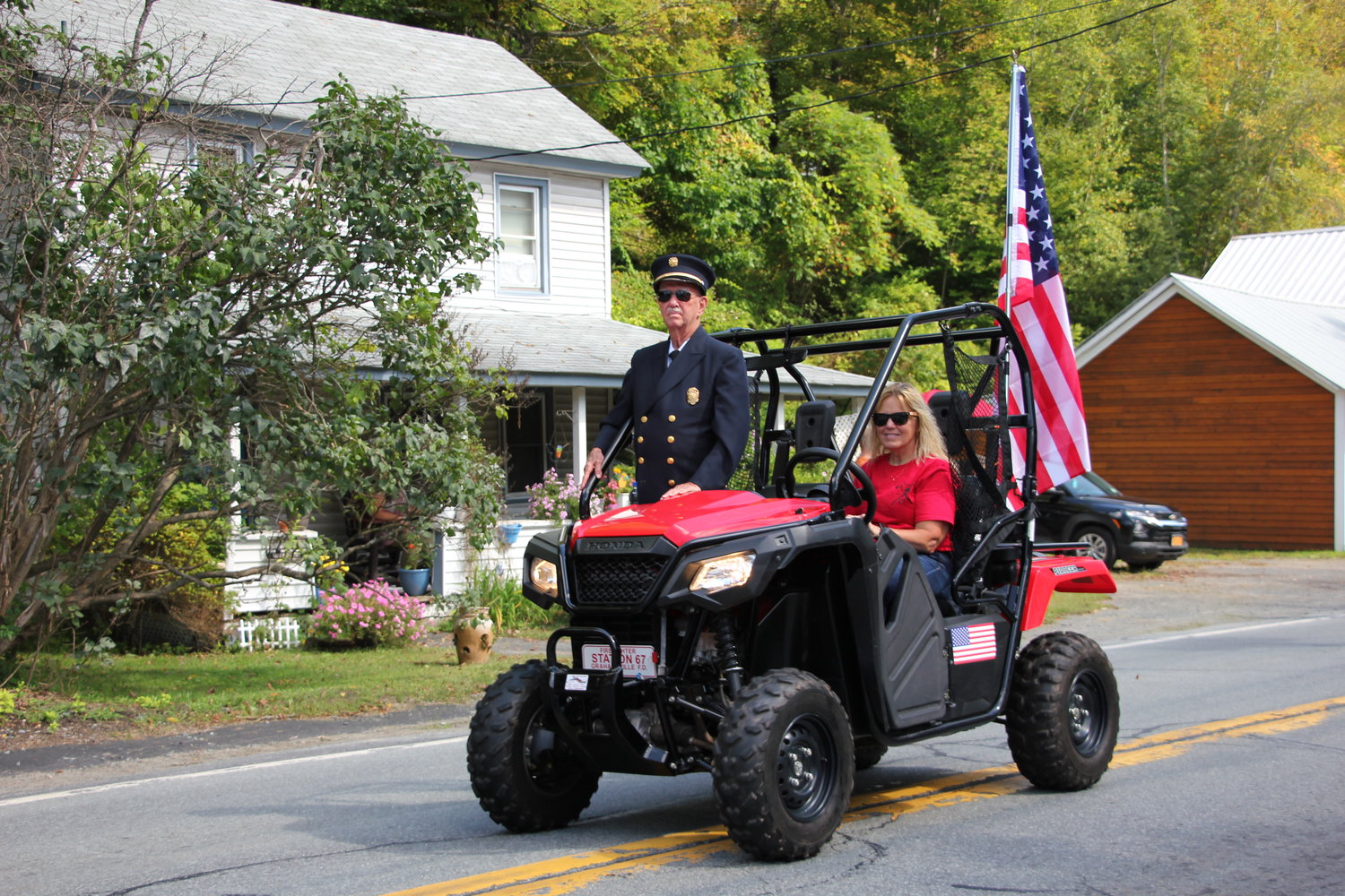 Joe Pond, Grahamsville Fire Department’s oldest member and current Treasurer was the Grand Marshal for the parade.