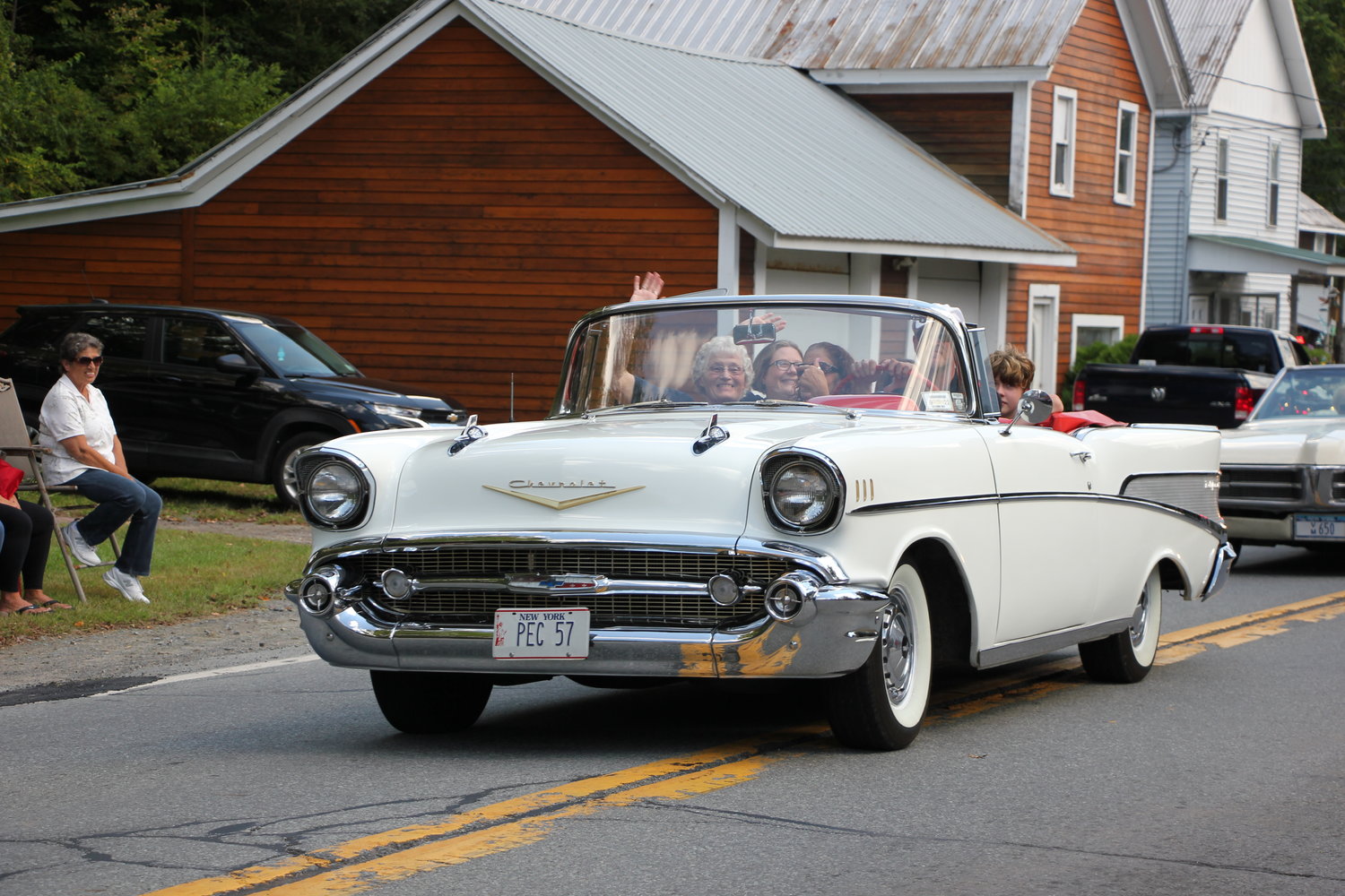 Some of the members of the Grahamsville Fire Department’s Ladies Auxiliary arrived in style.