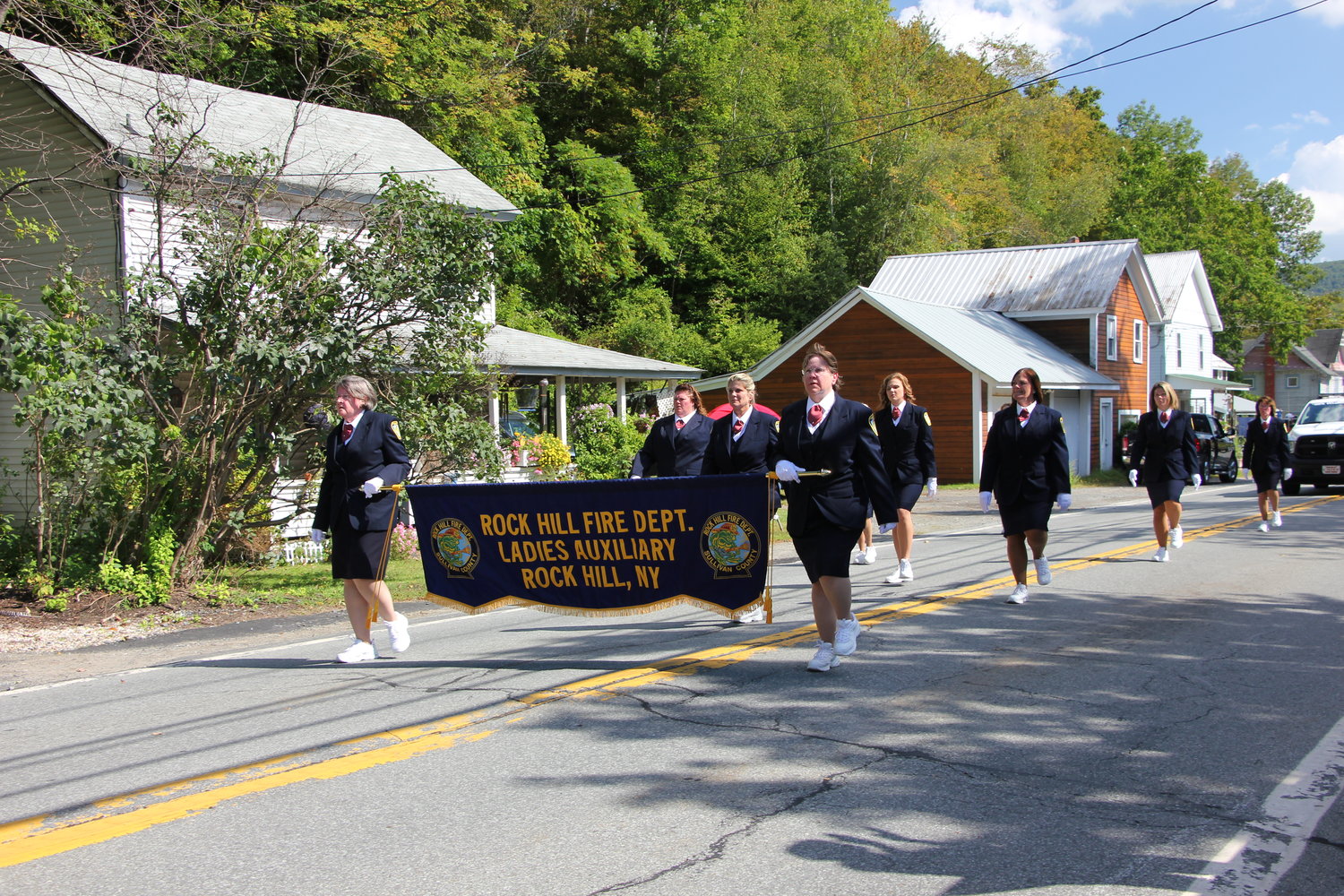 The Rock Hill Fire Department Ladies Auxiliary took part in the parade.