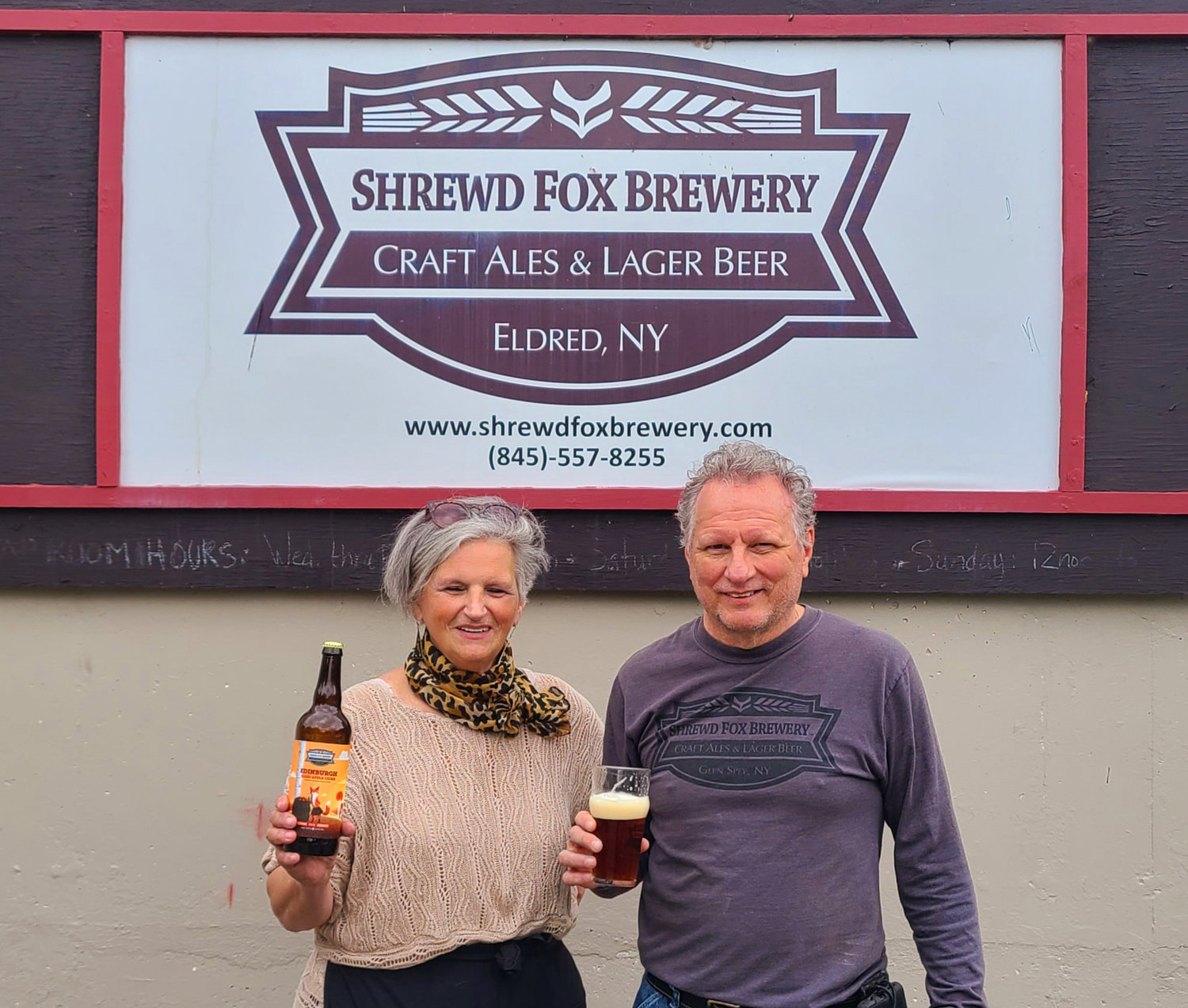 Cindy and Bill Lenczuk, the owners of the Shrewd Fox Brewery in Eldred, will be holding an Uktoberfest on Saturday October 2nd in the Brewery’s Beer Garden from Noon-5pm. The festival will highlight their award winning craft beers, natural hard ciders and Ukrainian food.