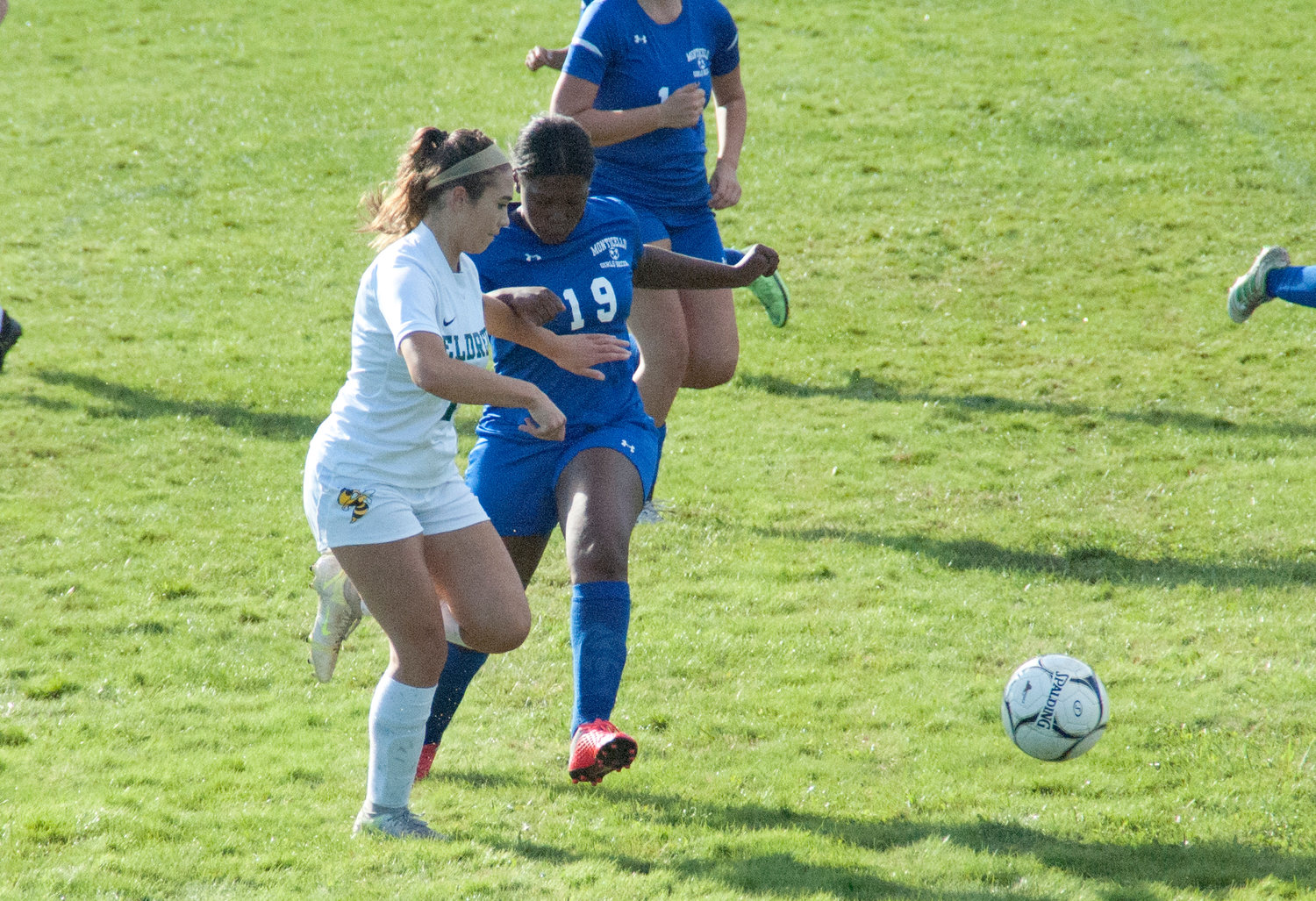 Jailyn LaBuda scored the first goal for the Lady Yellowjackets, but throughout the second half, Lady Panther Holly McFarland’s defensive effort stifled the Eldred strikers.