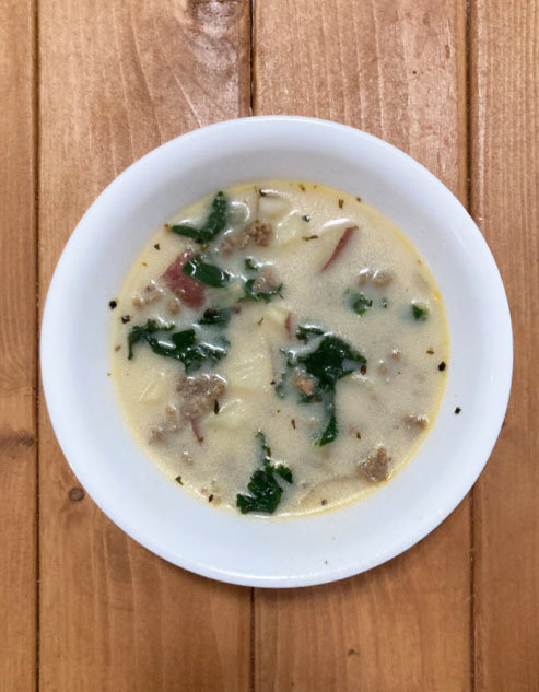 This sausage, potato and kale soup is perfect for the cool fall nights ahead.