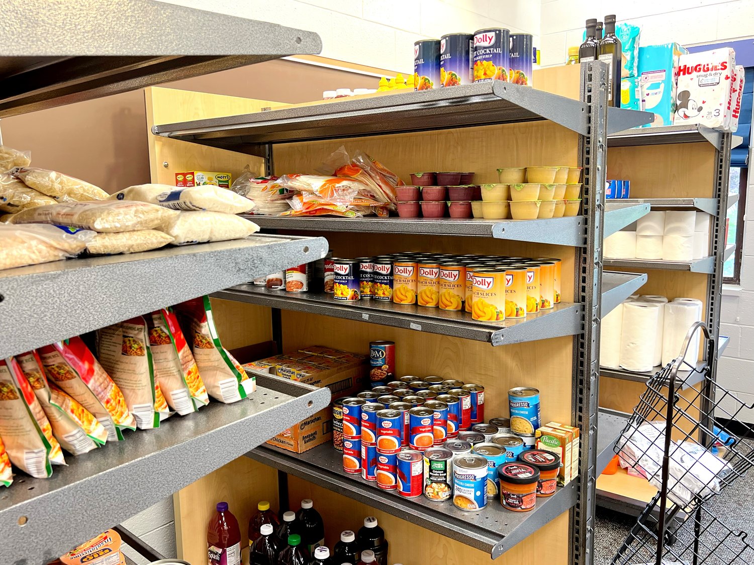 Food and other goods available in the SUNY Sullivan Food Pantry.