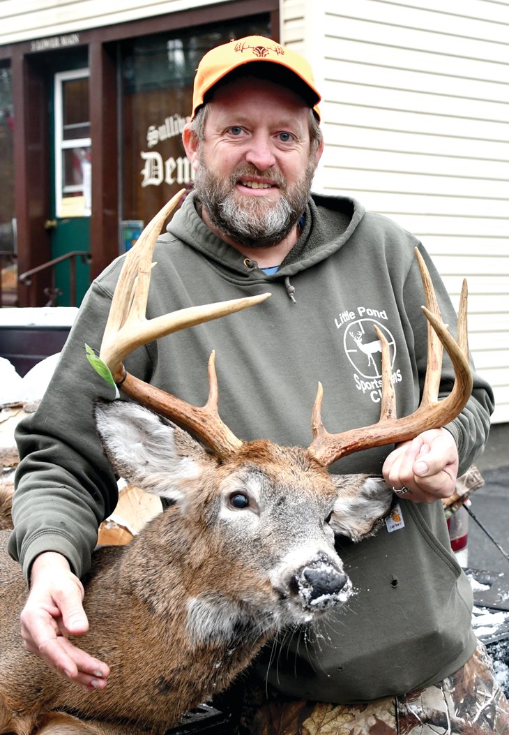 Fred Zurn of French Woods brought in this impressive 10-pointer which he bagged on November 30. The buck had 20.5 and 21-inch beams to go along with an 18-inch spread to score 69.5.